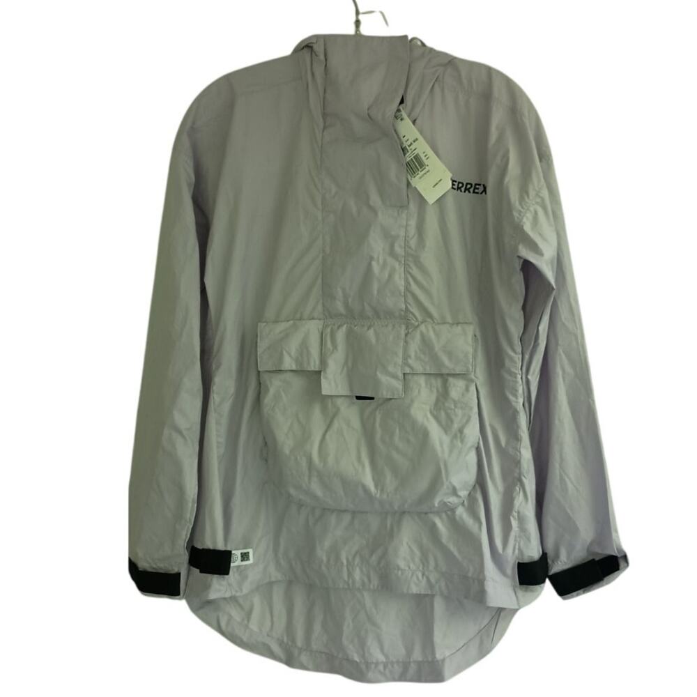 Adidas TERREX Made to Be Remade Wind Anorak Silver Dawn Women's XL NWT